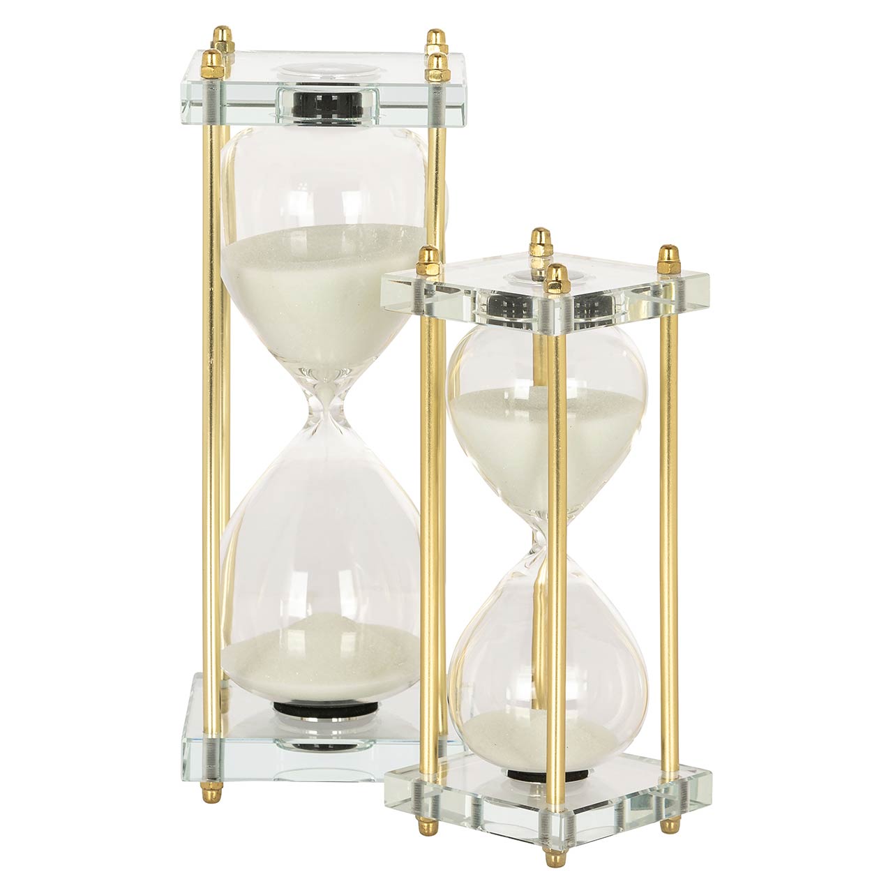 Richmond Decoration | Deko-Objekt Sanduhr Gigi (gold/weiß) S