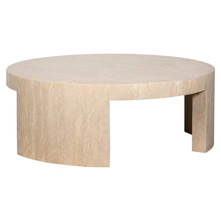 Runder Couchtisch Biltmore Italienischer Travertin (beige)