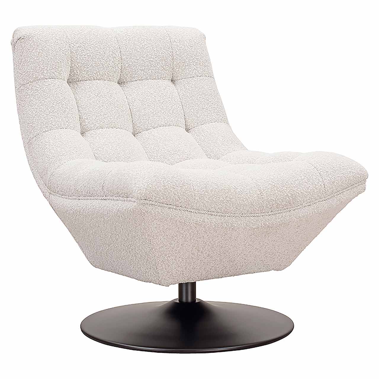 Drehsessel Sydney aus Chenille (weiß)