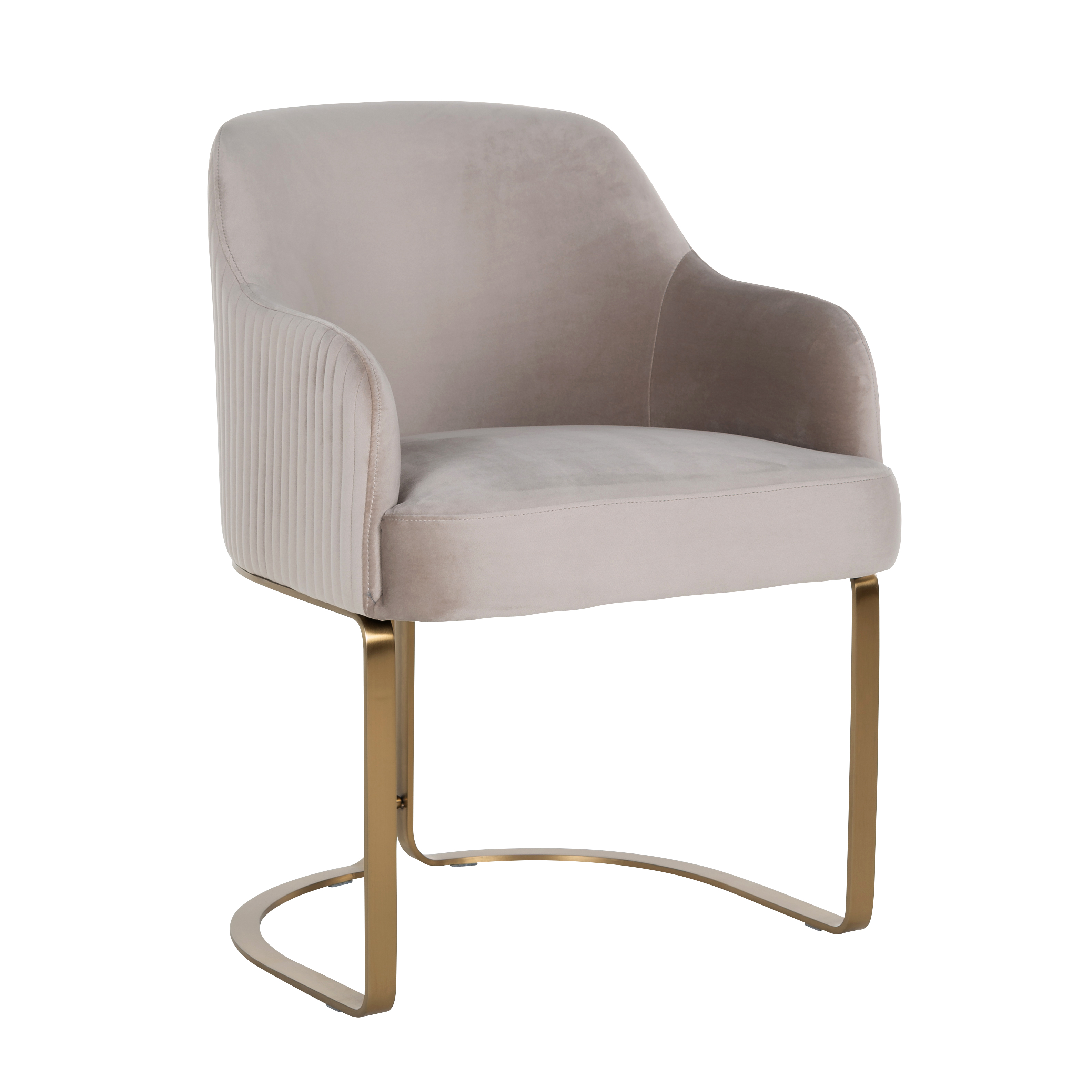 Stuhl Hadley aus Samt (khaki)