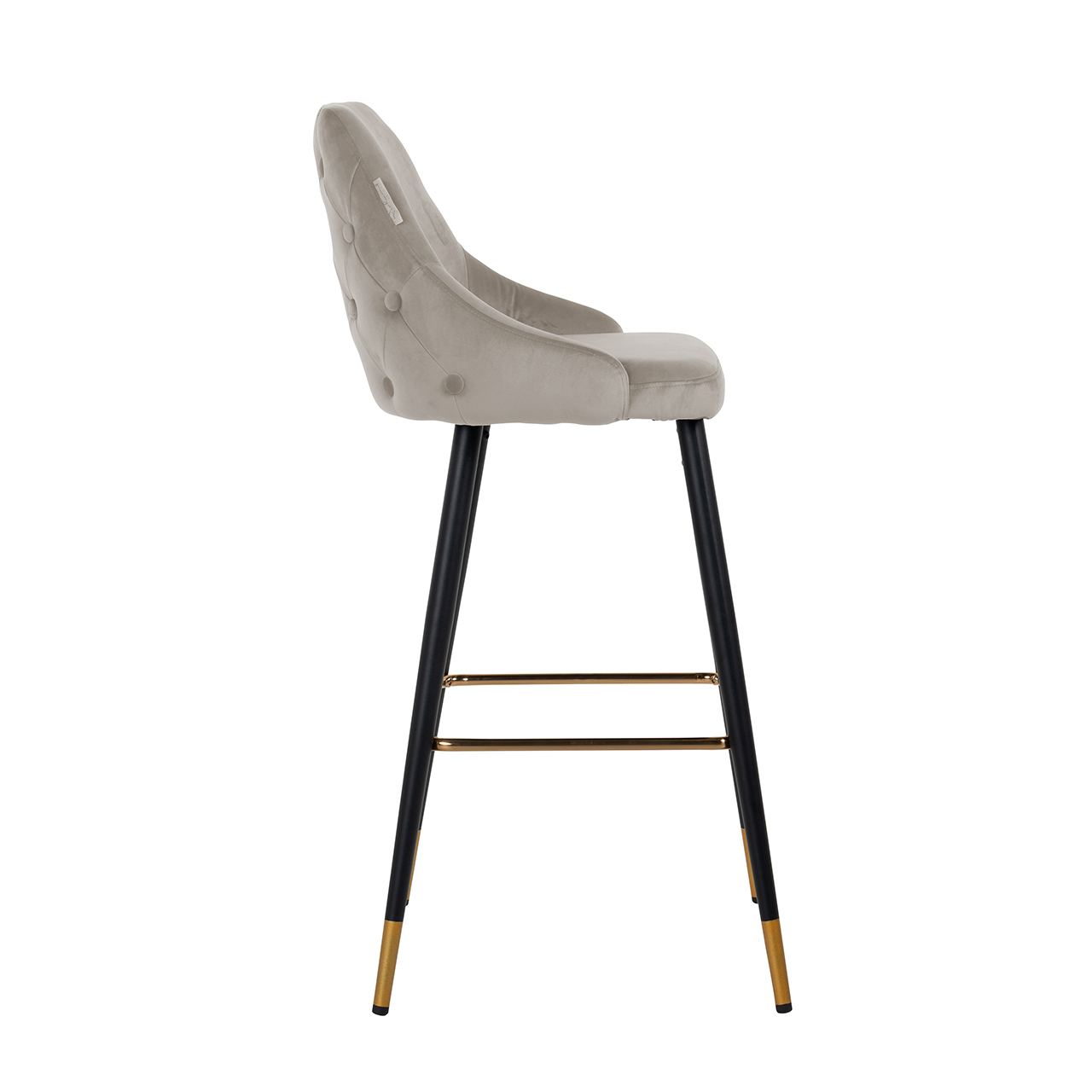Barhocker Imani aus Samt (khaki)